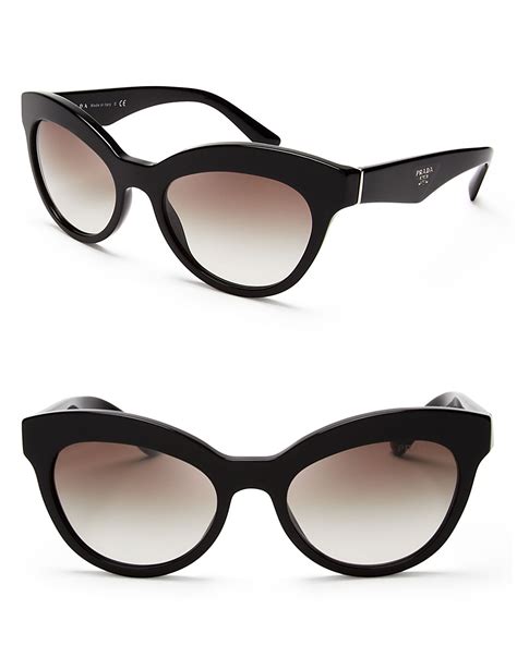 55mm cat eye sunglasses prada|Prada round cat eye sunglasses.